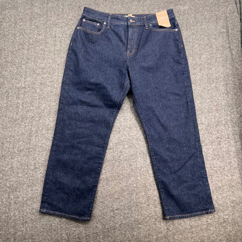Madewell Curvy 90s Straight Jeans Dark Wash High Rise Magic‎ Pockets W 32P NEW